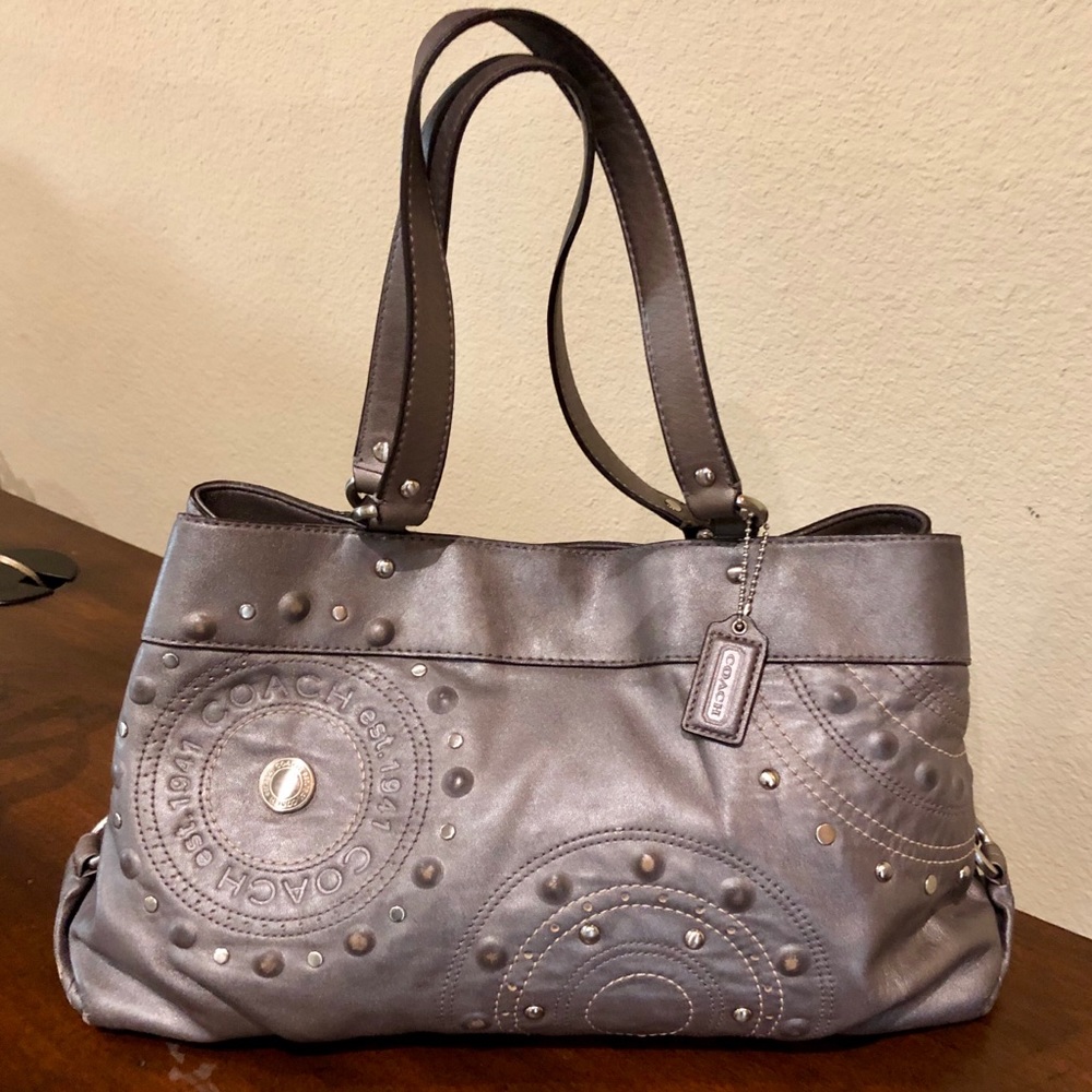Silver Coach Purse